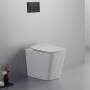 Ailin Set Toilet and Bidet FILO Wall Without Rim Soft Close Seat BIANCO LUCIDO