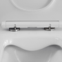 Ailin Set Toilet and Bidet FILO Wall Without Rim Soft Close Seat BIANCO LUCIDO