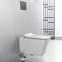 Ailin Set Wall-Hung Toilet and Bidet Without Rim Soft Close Seat BIANCO LUCIDO