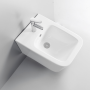 Ailin Set Wall-Hung Toilet and Bidet Without Rim Soft Close Seat BIANCO LUCIDO