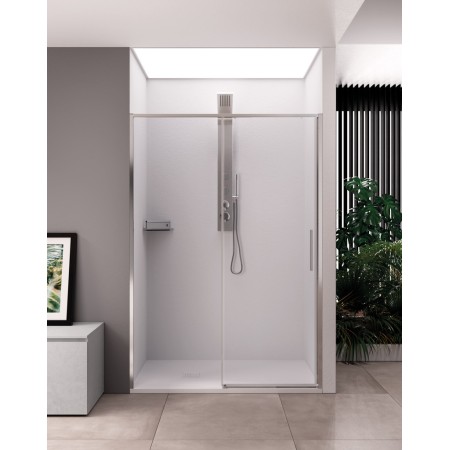 TORCELLO NICHE 1 SLIDING DOOR TRANSPARENT GLASS CHROME PROFILE