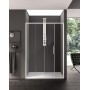 TORCELLO NICHE 1 SLIDING DOOR TRANSPARENT GLASS WHITE FRAME