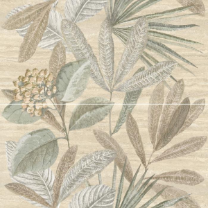 MYSTONE TRAVERTINO CLASSICO DEC. BOTANICO120x120