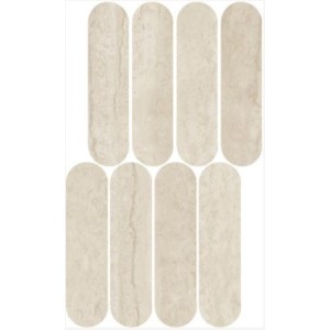 MYSTONE TRAVERTINO NAVONA MOSAICO OVALE 20X36.5