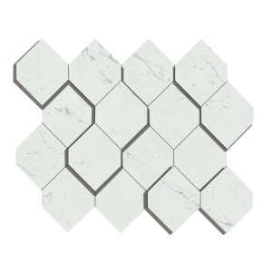 MARVEL STONE MOSAICO ESAGONO 3D CARRARA PURE 28.2x35.3 POLISHED