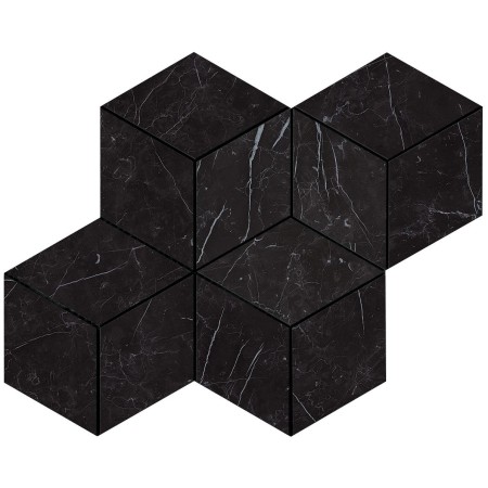MARVEL STONE MOSAICO ESAGONO NERO MARQUINA 30X35 POLISHED