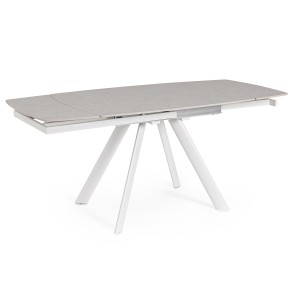 EXTENDABLE TABLE RAILI WHITE/GRAY C 119.5/180X85