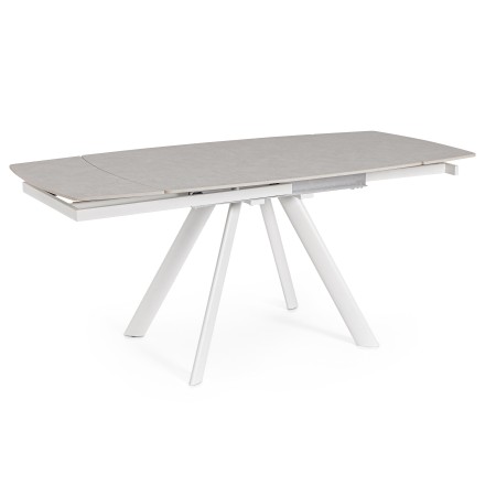 EXTENDABLE TABLE RAILI WHITE/GRAY C 119.5/180X85