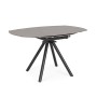 RAUNI EXTENDABLE TABLE D87/135 BLACK/GRAY