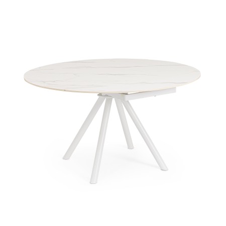 EXTENDABLE TABLE RAUNI WHITE/WHITE D87/135