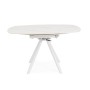 EXTENDABLE TABLE RAUNI WHITE/WHITE D87/135