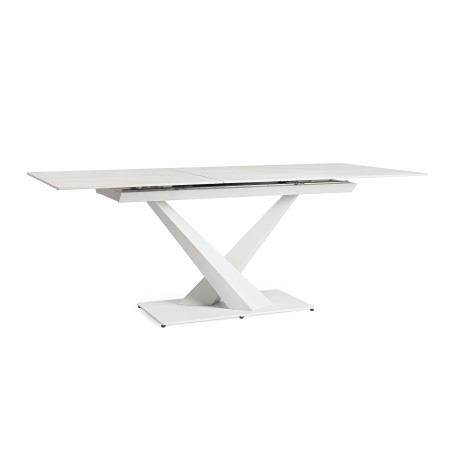 EXTENDABLE TABLE JOHANNES WHITE 160-200X90