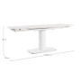 JEREMIAS WHITE EXTENDABLE TABLE 140-200X80