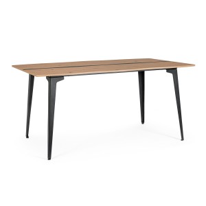 TAVOLO MELYS NATURALE-NERO 160X75