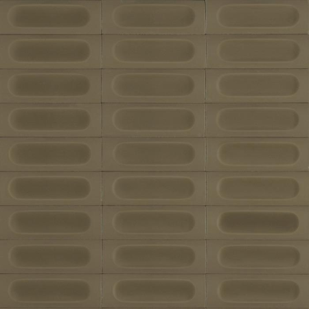 CONFETTO KAKI STRUTTURA SAVOIARDO 3D SEMIMATT 5X15