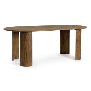 TAVOLO ORLANDO OVALE BROWN 210X100