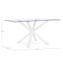 TAVOLO MAY RETTANGOLARE GAMBA BIANCO 160X90