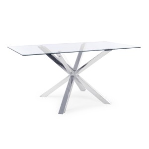 TAVOLO MAY RETTANGOLARE GAMBA ACCIAIO 160X90
