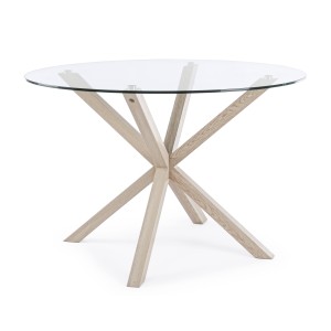 TAVOLO MAY TONDO GAMBA NATURALE D114