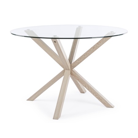 TAVOLO MAY TONDO GAMBA NATURALE D114