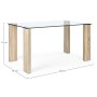 NEW ARLEY TABLE NATURE L140X80