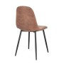SEDIA NEW IRELIA NERO/MICROF.COGNAC