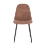 SEDIA NEW IRELIA NERO/MICROF.COGNAC