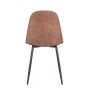 SEDIA NEW IRELIA NERO/MICROF.COGNAC