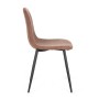 SEDIA NEW IRELIA NERO/MICROF.COGNAC