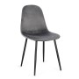 SEDIA NEW IRELIA NERO/VELLUTO GRIGIO SCURO