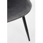 SEDIA NEW IRELIA NERO/VELLUTO GRIGIO SCURO