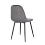 SEDIA NEW IRELIA NERO/VELLUTO GRIGIO SCURO