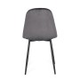 SEDIA NEW IRELIA NERO/VELLUTO GRIGIO SCURO