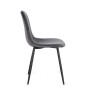 SEDIA NEW IRELIA NERO/VELLUTO GRIGIO SCURO