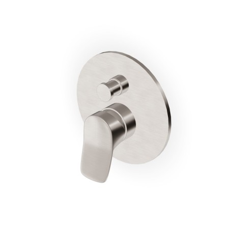 BRIM BATHTUB-SHOWER MIXER WITH DIVERTER BRUSHED NICKEL