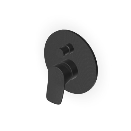 BRIM BATHTUB-SHOWER MIXER WITH DIVERTER MATT EMBOSSED BLACK