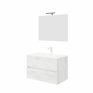 EASY COMPOSIZIONE ROVERE BIANCO DA 80CM P45 H50