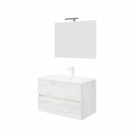 EASY COMPOSIZIONE ROVERE BIANCO DA 80CM P45 H50