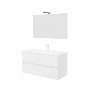 EASY COMPOSIZIONE ROVERE BIANCO DA 100CM P45 H50