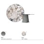 TABLE ATRIUM KERAMIK ROUND - SMOKY BASE TOP IN CERAMIC MARBLE MAKALU Ø 140xh73.5