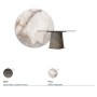 TAVOLO ATRIUM KERAMIK ROUND - BRONZO PIANO IN MARMO CERAMICO ALABASTRO  Ø 158xh73,5