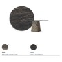 TAVOLO ATRIUM KERAMIK ROUND - BRONZO PIANO IN MARMO CERAMICO PORTORO OPACO Ø 158xh73,5