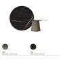TABLE ATRIUM KERAMIK ROUND - BRONZE TOP IN MARBLE CERAMIC SAHARA NOIR GLOSSY Ø 158xh73.5