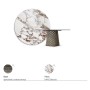 TAVOLO ATRIUM KERAMIK ROUND - BRONZO PIANO IN MARMO CERAMICO BRECCIA Ø 158xh73,5