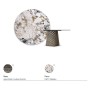 TAVOLO ATRIUM KERAMIK ROUND - BRONZO PIANO IN MARMO CERAMICO MAKALU Ø 158xh73,5