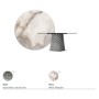 TAVOLO ATRIUM KERAMIK ROUND - BASE FUME' PIANO IN MARMO CERAMICO ALABASTRO Ø 158xh73,5