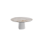 TAVOLO ATRIUM KERAMIK ROUND - BASE FUME' PIANO IN MARMO CERAMICO ALABASTRO Ø 158xh73,5