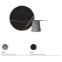 TAVOLO ATRIUM KERAMIK ROUND - BASE FUME' PIANO IN MARMO CERAMICO SAHARA NOIR LUCIDO Ø 158xh73,5