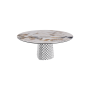 TABLE ATRIUM KERAMIK ROUND - SMOKY BASE TOP IN CERAMIC MARBLE MAKALU Ø 158xh73.5