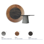 TABLE ATRIUM KER-WOOD ROUND BASE SMOKED TOP WALNUT CANALETTO PIANO MATTE PORTORO CERAMIC Ø180x74.5H